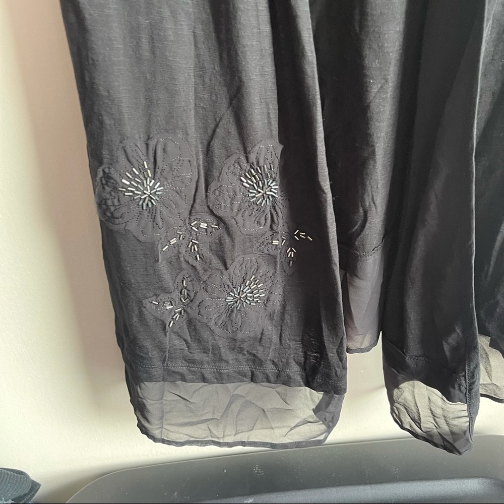 LOGO Lori Goldstein Black Embellished Vest NWT - Picture 2 of 5
